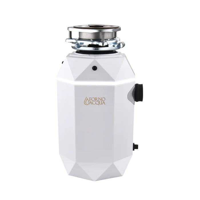 Forno Acqua BrightDiamond Super Quiet Garbage Disposal Corded with Motion Sensor Cabinet Light & Pre-Wired Air Switch - 3/4 HP or 1HP (WDD075TA)