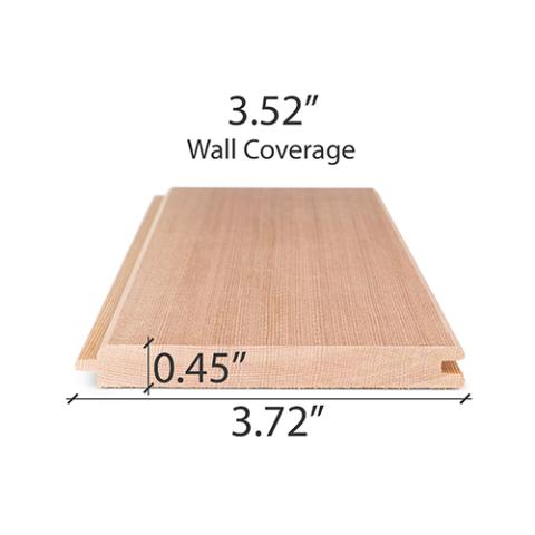 Prosaunas Cedar 1/2x4 VG T&G V2E Sauna Wood