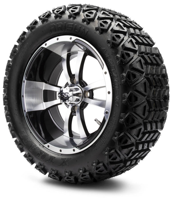 MODZ 14" Storm Trooper Machined Black Wheels & Off-Road Tires Combo
