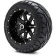 MODZ 12" Assault Glossy Black with Ball Mill Wheels & Street Tires Combo