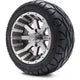 MODZ 12" Assault Machined Gunmetal Wheels & Street Tires Combo