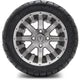 MODZ 12" Assault Machined Gunmetal Wheels & Street Tires Combo