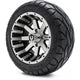 MODZ 12" Assault Machined Black Wheels & Street Tires Combo