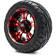 MODZ 12" Vampire Red and Black Wheels & Street Tires Combo