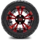 MODZ 12" Vampire Red and Black Wheels & Street Tires Combo
