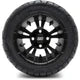 MODZ 12" Vampire Matte Black Wheels & Street Tires Combo