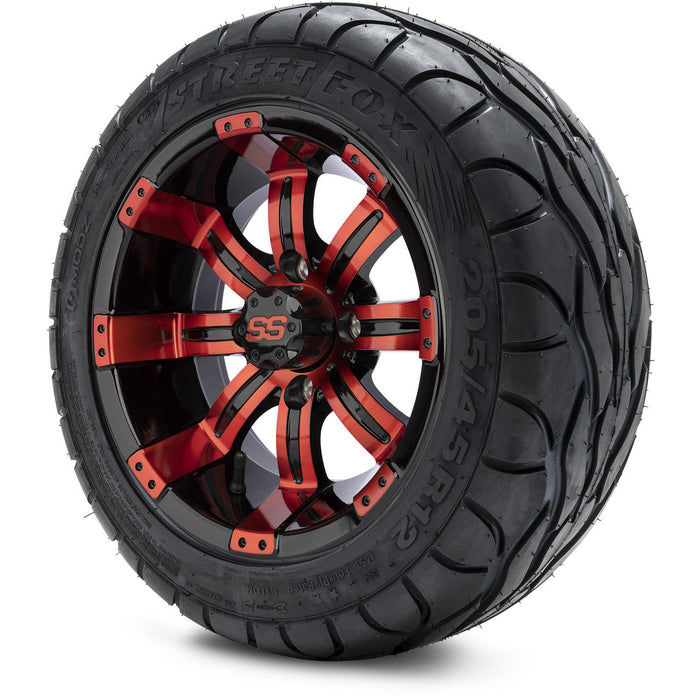 MODZ 12' Tempest Red & Black - Tire and Wheel Combo