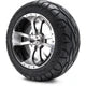 MODZ 12" Storm Trooper Machined Black Wheels & Street Tires Combo