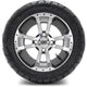 MODZ 12" Storm Trooper Machined Black Wheels & Street Tires Combo