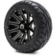 MODZ 12" Mauler Glossy Black with Ball Mill Wheels & Street Tires Combo