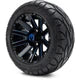 MODZ 12" Mauler Glossy Black and Blue with Ball Mill Wheels & Street Tires Combo