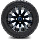 MODZ 12" Mauler Glossy Black and Blue with Ball Mill Wheels & Street Tires Combo
