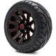 MODZ 12" Mauler Glossy Black and Red with Ball Mill Wheels & Street Tires Combo