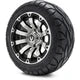 MODZ 12" Bomber Machined Black Wheels & Street Tires Combo