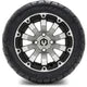 MODZ 12" Bomber Machined Black Wheels & Street Tires Combo