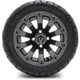 MODZ 12" Bomber Matte Gunmetal Wheels & Street Tires Combo