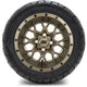 MODZ 12" Vortex Matte Bronze Wheels & Street Tires Combo