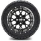 MODZ 12" Vortex Matte Black Wheels & Street Tires Combo