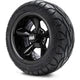 MODZ 12" Godfather Glossy Black Wheels & Street Tires Combo
