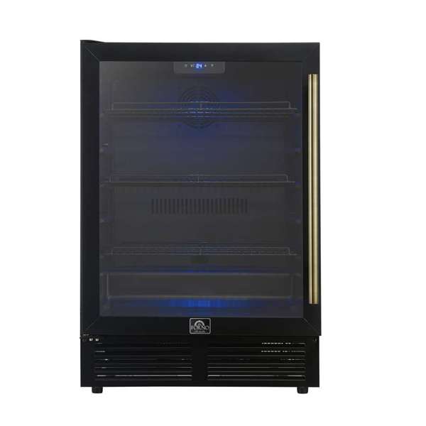 Forno Frescolino 24" 188 Can Beverage Cooler with LED Lighting and Triple Glass Door - Stainless Steel, Black, or White (FWCDR6665-24S)