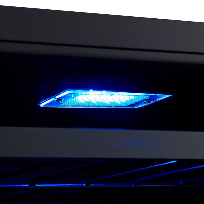 Forno Bacchino 24" 51 Bottle 2 Zone Wine Cooler with LED Lighting and Triple Glass Door - Stainless Steel, Black, or White (FWCDR6634-24S)