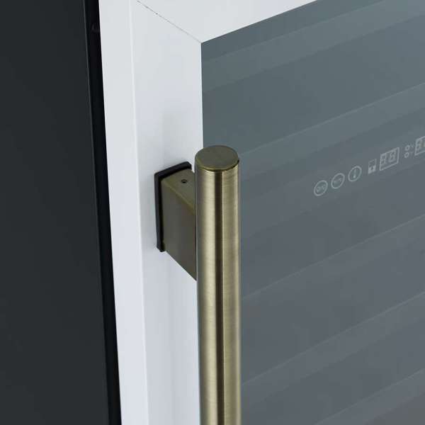 Forno Bacchino 24" 51 Bottle 2 Zone Wine Cooler with LED Lighting and Triple Glass Door - Stainless Steel, Black, or White (FWCDR6634-24S)