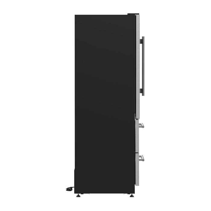 Forno Campania 32" 120 Bottle Triple Zone French Door Wine Cooler with 2 Beverage Drawers (FWCDR6635-32S)