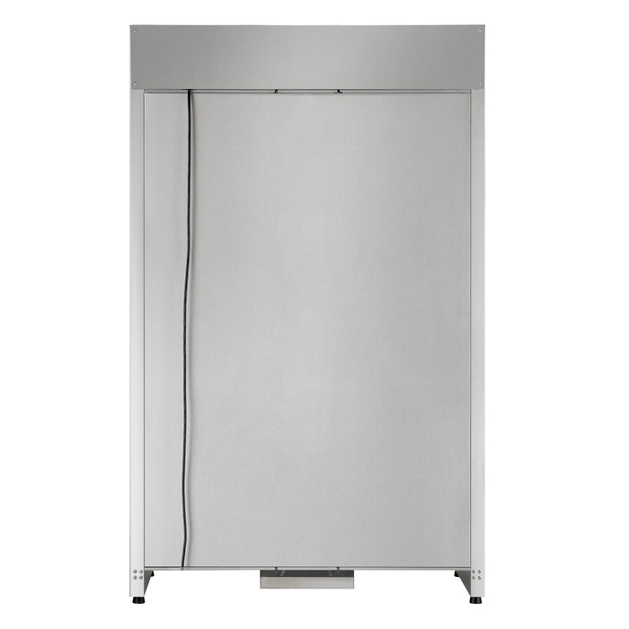 Forno Abruzzo 48" 24 cu.ft. 102 Bottle Dual Zone Wine Cooler with Green Acrylic Holders and Black Shelves in Stainless Steel (FWCDR6610-48S)