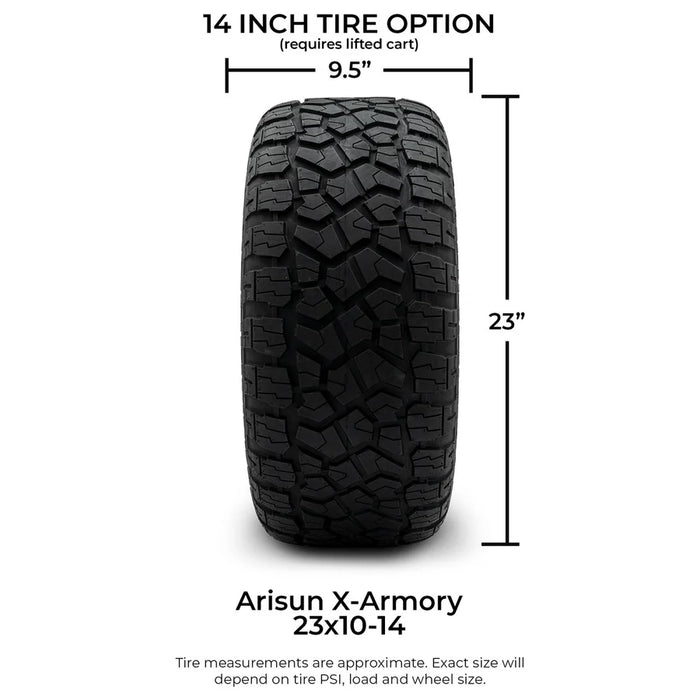 MODZ 14" Chaos Chrome - Lifted Tires and Wheels Combo