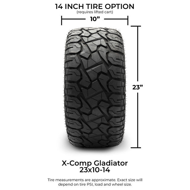 MODZ 14' Matrix Matte Silver - Tire and Wheel Combo