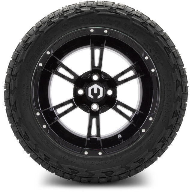 MODZ 14' Ambush Glossy Black - Tire and Wheel Combo
