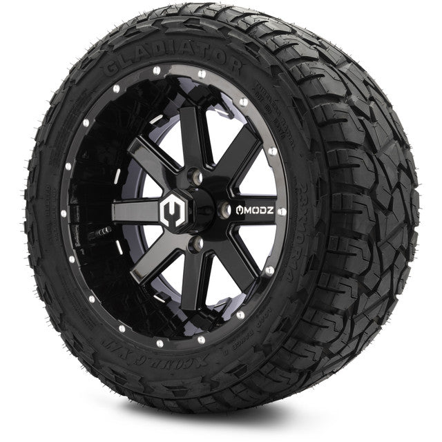 MODZ 14' Assault Glossy Black - Tire and Wheel Combo
