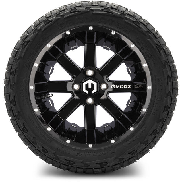 MODZ 14' Assault Glossy Black - Tire and Wheel Combo