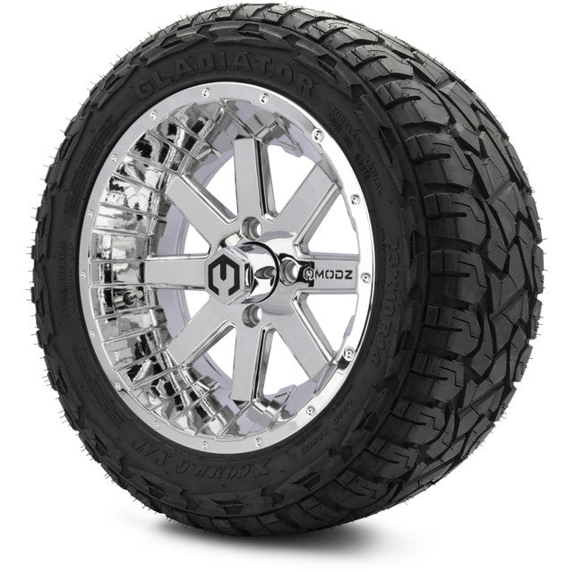 MODZ 14' Assault Chrome - Tire and Wheel Combo