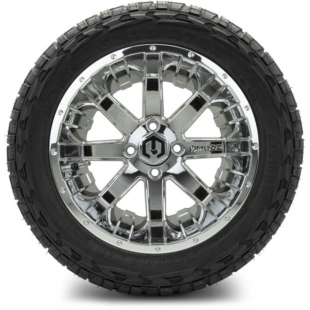 MODZ 14' Assault Chrome - Tire and Wheel Combo
