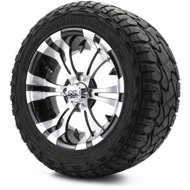 MODZ 14" Vampire Machined Black Wheels & Off-Road Tires Combo