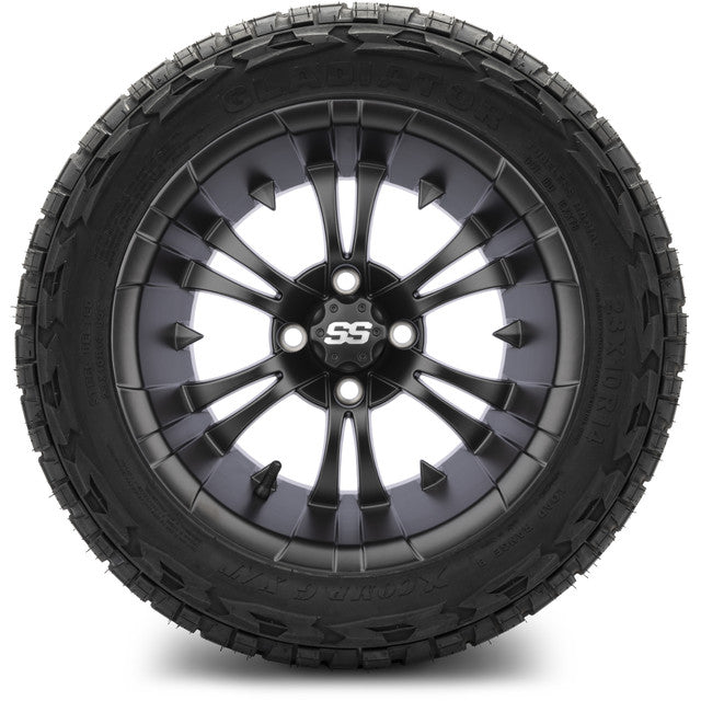 MODZ 14' Vampire Matte Black - Tire and Wheel Combo