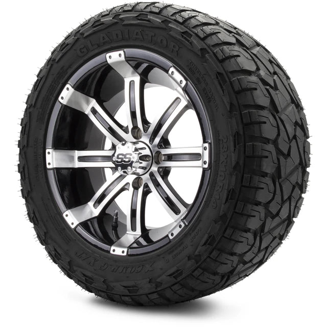 MODZ 14" Tempest Machined Black Wheels & Off-Road Tires Combo
