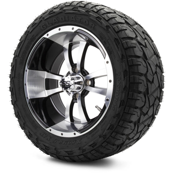 MODZ 14" Storm Trooper Machined Black Wheels & Off-Road Tires Combo