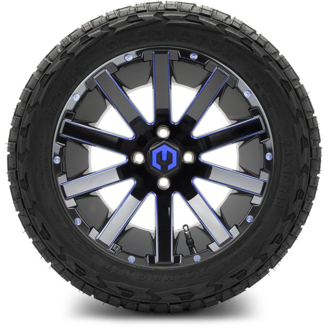 MODZ 14' Mauler Blue & Black - Tire and Wheel Combo