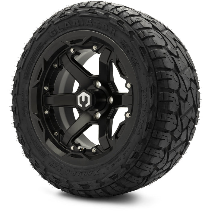 MODZ 14' Gladiator Matte Black - Tire and Wheel Combo