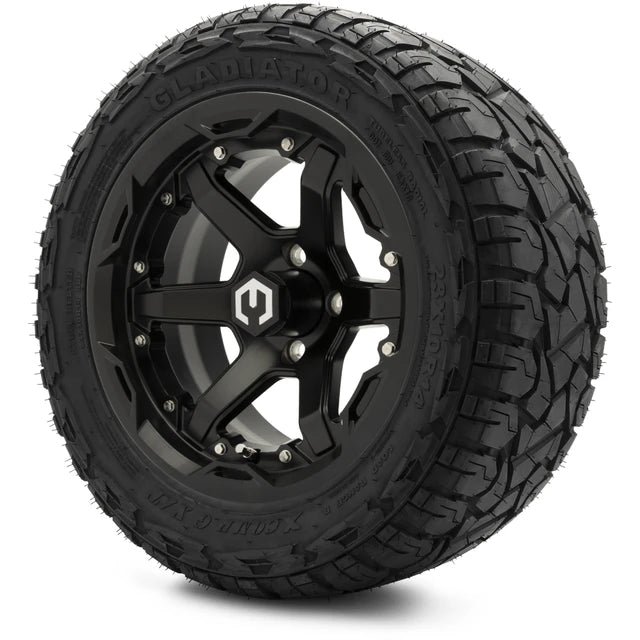 MODZ 14" Gladiator Matte Black Wheels and Off-Road Tires Combo