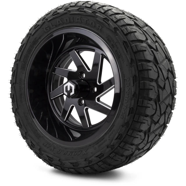 MODZ 14" Fury Glossy Black with Ball Mill Wheels & Off-Road Tires Combo