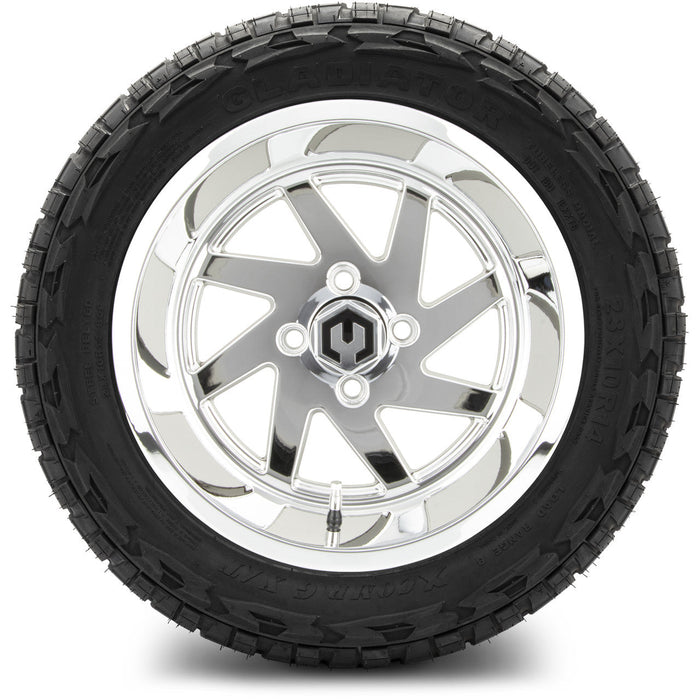 MODZ 14' Fury Chrome - Tire and Wheel Combo