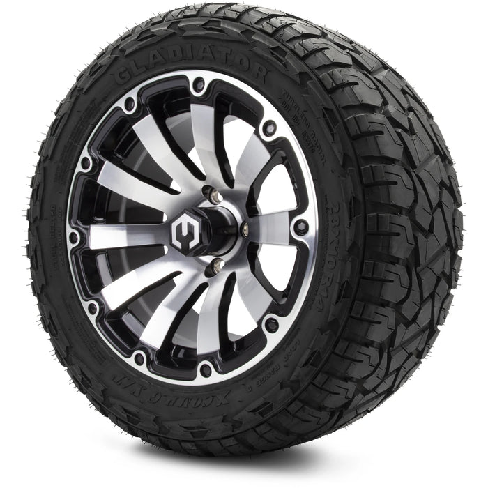 MODZ 14" Bomber Machined Black Wheels & Off-Road Tires Combo