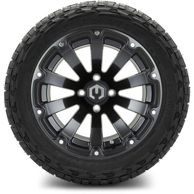 MODZ 14' Bomber Matte Black - Tire and Wheel Combo