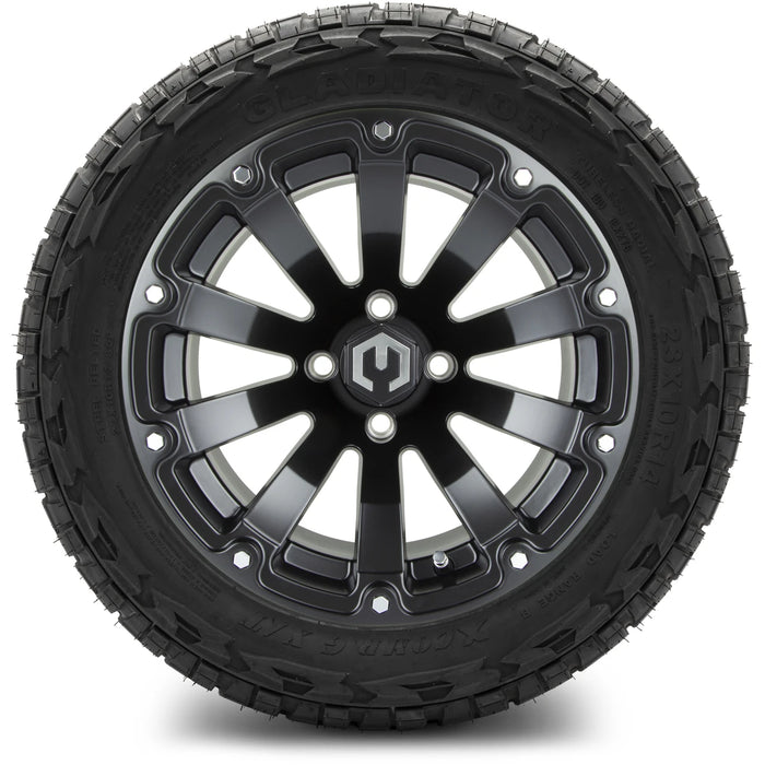 MODZ 14" Bomber Matte Black Wheels & Off-Road Tires Combo
