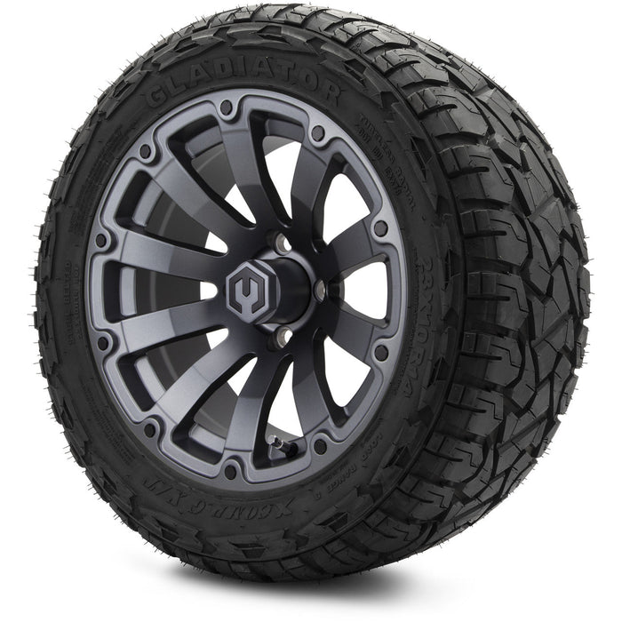 MODZ 14' Bomber Matte Gunmetal - Tire and Wheel Combo