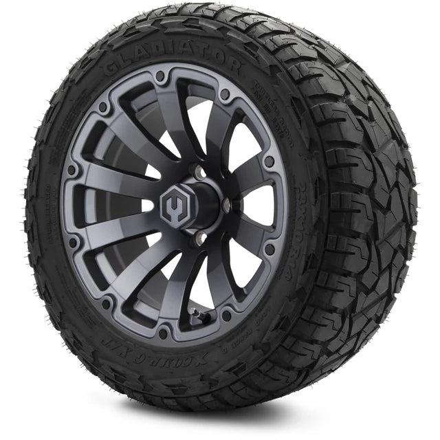 MODZ 14" Bomber Matte Gunmetal Wheels & Off-Road Tires Combo
