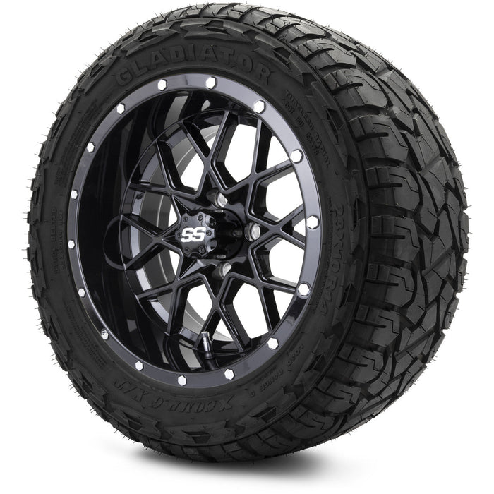 MODZ 14' Vortex Glossy Black - Tire and Wheel Combo